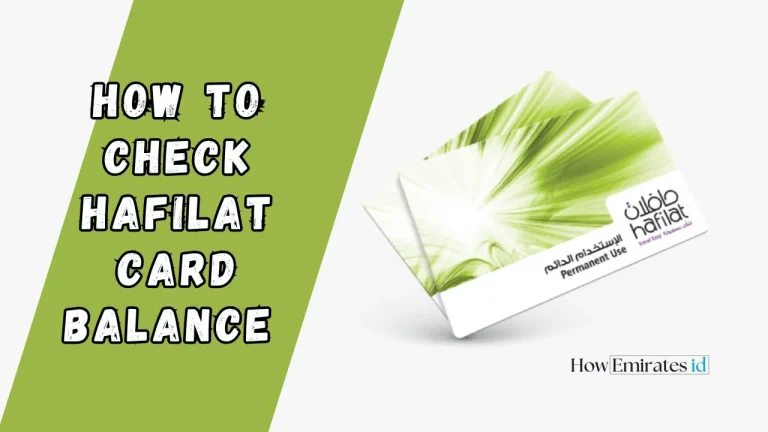 Hafilat Card Balance Check