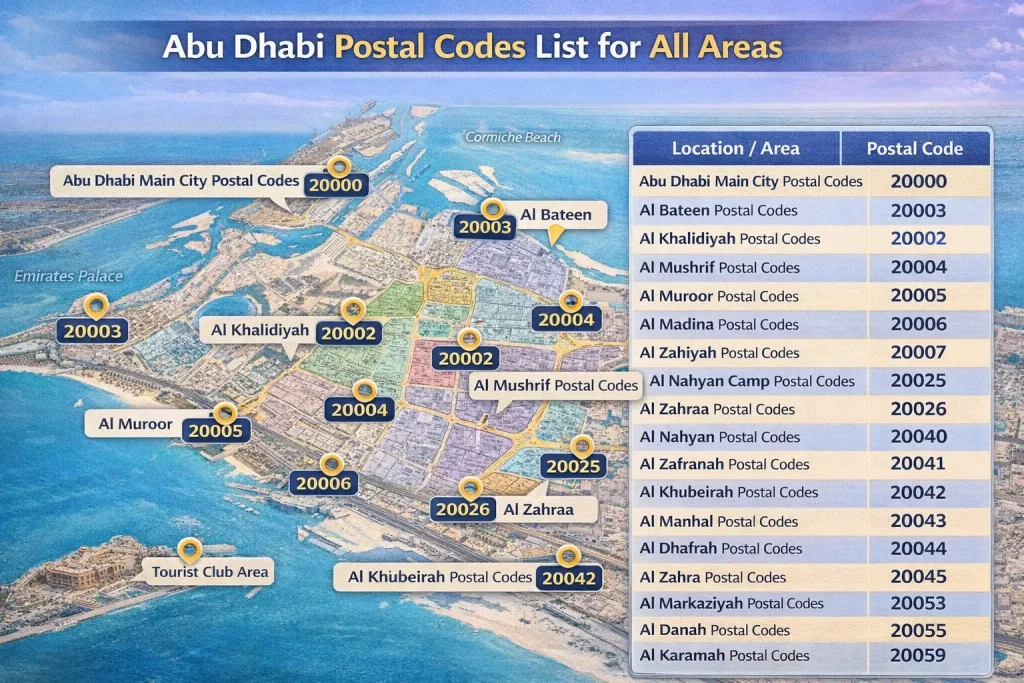 Abu Dhabi Postal Codes