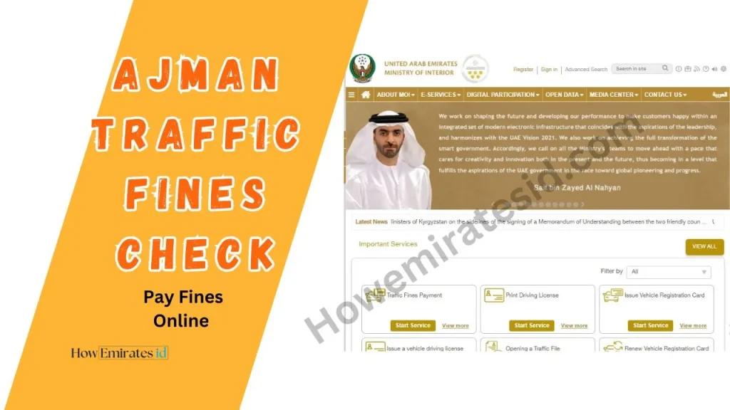 Ajman Traffic Fines inquiry