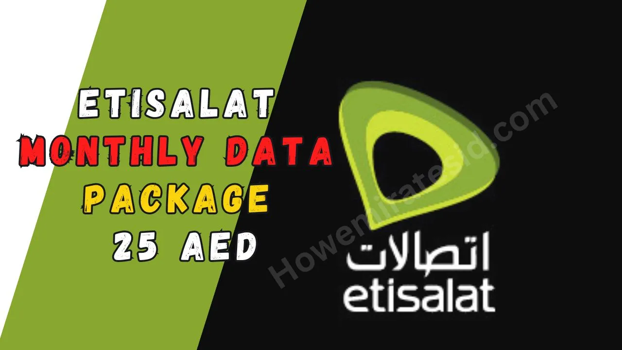 Etisalat Monthly Data Package 25 AED