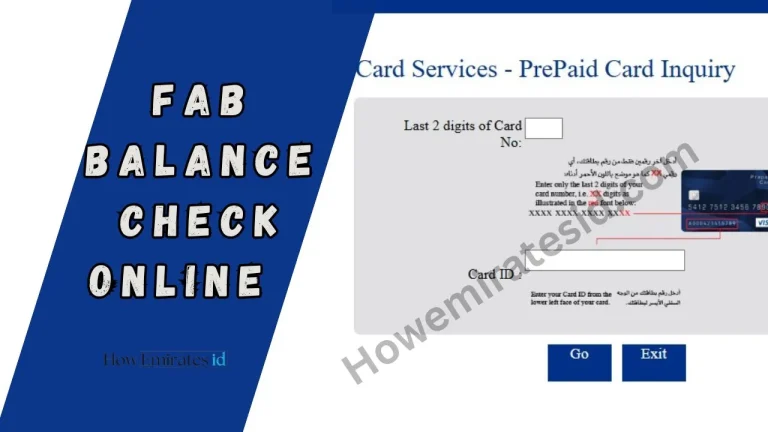 FAB Balance Check Online