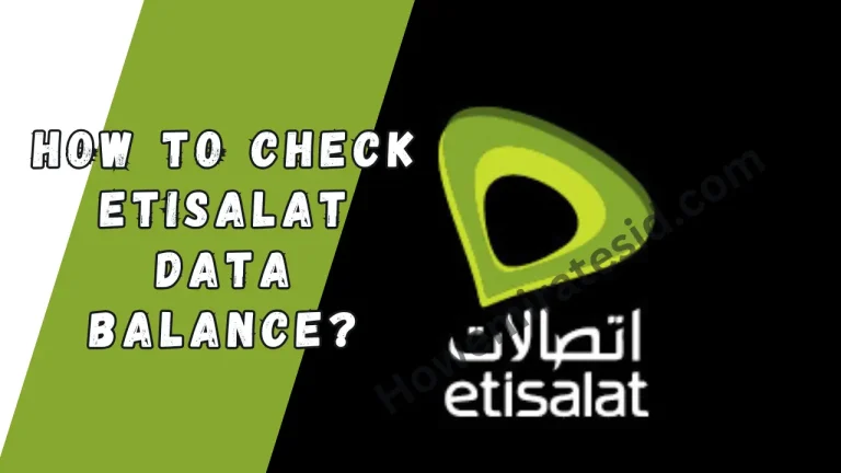 How to Check Etisalat Data Balance