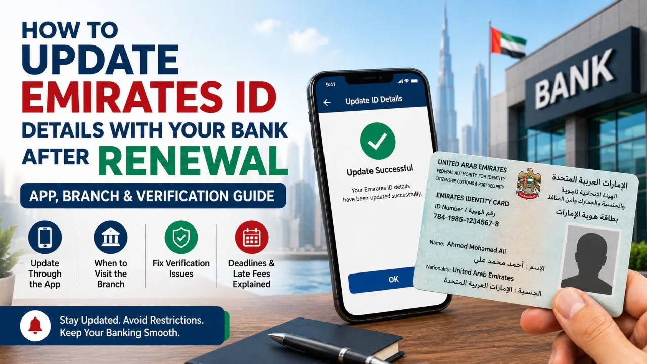 Update Emirates ID details with bank after renewal